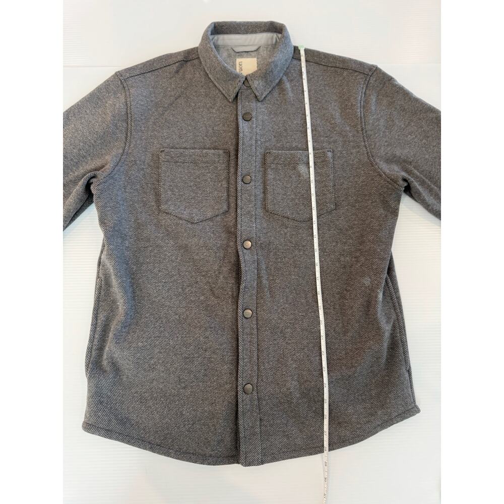 Vuori Del Mar Fleece Shirt Jacket Men's Medium Grey Shacket Gorpcore Overshirt - Picture 8 of 16